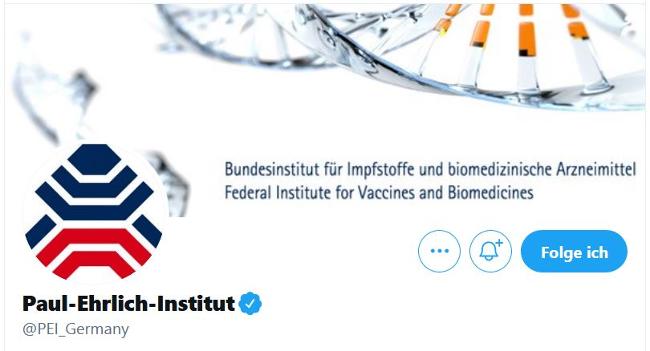 Twitter account of the Paul-Ehrlich-Institut