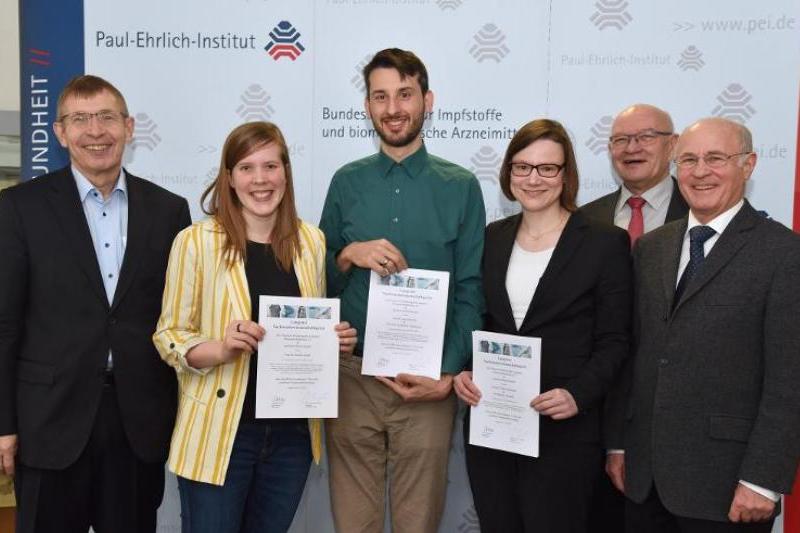 Award winners of the Langen Prize for Young Scientists 2019 (Source: B. Morgenroth / Paul-Ehrlich-Institut)